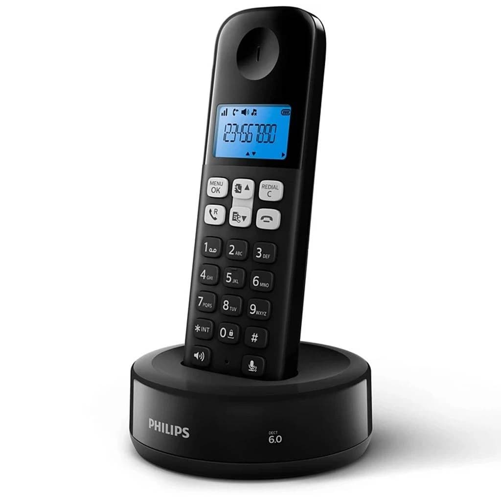 Teléfono de mesa Philips D1311B Inalámbrico LCD 1.6" Negro