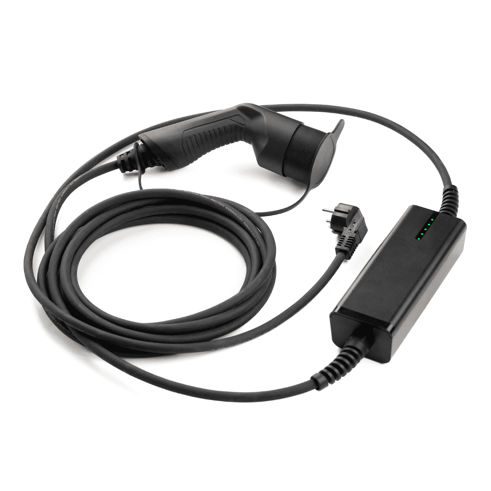 Cargador portátil p/ autos eléctricos negro